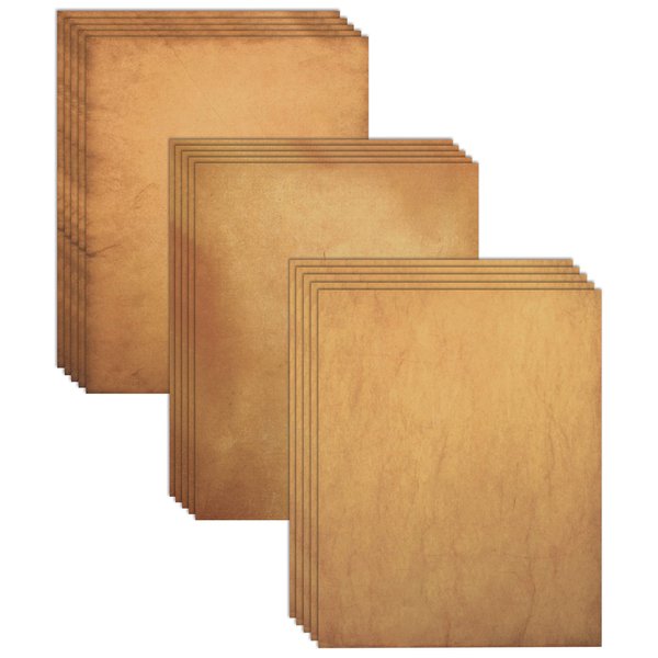 Better Office Products Aged Paper, 48 Sheets of Antique Looking Old Fashion Faux Parchment Paper, Letter Size 8.5 x 11 inch, Double Sided Printing Paper, Vintage Old Fashioned Faux Parchment Paper