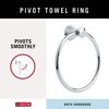 Delta Faucet 73846 Lahara Towel Ring, Polished Chrome, 1 Count (Pack of 1)