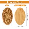 Bamboo Hair Brush for Hair Growth, Natural Bamboo Bristles Detangling Hairbrush Wood Scalp Massager Brush Portable Travel Scalp Massage Brush Wooden Air Cushion Hair Brush for Women