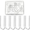 50 Pieces Sewing U-pins Fork Pins Needlecrafts Pins Double Blocking Pins Stainless Steel Sewing Pins Multipurpose Straight Pins for Sewing Jewelry Display Home Decor (Silver,0.9 Inch Long)