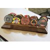 Military Coin Display Stand - Amazing Military Challenge Coin Holder - Holds 14-19 Coins 3 Rows Made in The USA! (Solid Walnut)
