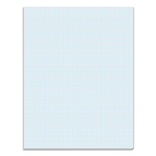 TOPS 33101 Quadrille Pads, 10 Squares/Inch, 8 1/2 x 11, White, 50 Sheets