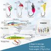 THKFISH Ice Fishing Lures Ice Fishing Jigs Ice Fishing Gear Hard Fishing Lures Ice Fishing Kit Crappie Panfish Jigs 26pcs