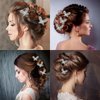 15 Pieces Butterfly Hair Pin Butterfly Hair Clips alloy Rhinestone Crystal Pearl Hair Clips Bridal Wedding Hair Pins Bride Bridesmaid Headwear Hair Accessories for Women Girls