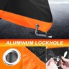 XYZCTEM Motorcycle Cover,All Season Black&Orange Waterproof Outdoor Sun Motorcycle Cover,Fits up to 108" Motors