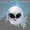 Whaline 65Pcs Alien Balloons Silver Alien Party Latex Balloons UFO balloons Outer Space Aliens Decorations for Birthday Party Baby Shower Supplies Home Backdrop Decorations