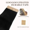 GOO GOO 20pcs 50g Tape in Hair Extensions Human Hair Chocolate Brown to Caramel Blonde Remy Human Hair Extensions Balayage Tape in Real Hair Extensions 22 inch