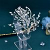 DIMNIE Wedding Hair Comb Sparkling Rhinestone Bridal Headpiece Silver Wedding Hair Accessories