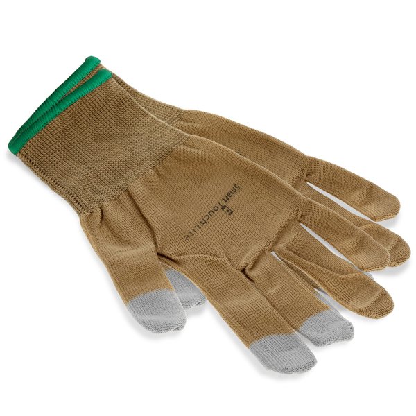 Smart Touch Lite INDOOR/Outdoor Touchscreen Gloves, Comfort Barrier, SILVER Thread- TanSmall