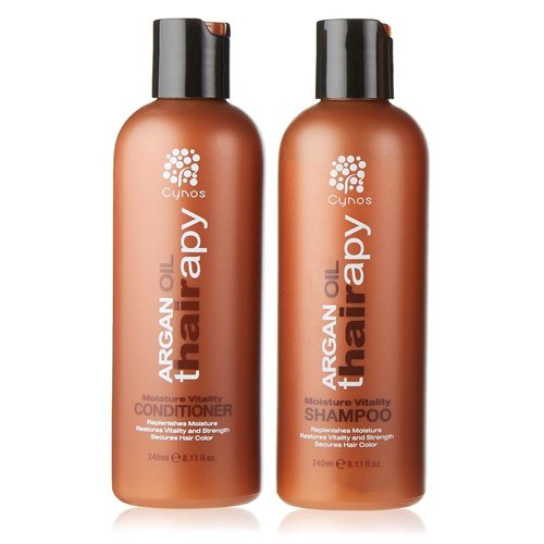 Moroccan Argan Oil Shampoo and Conditioner Set (2 x 8oz.) Ultra Hydrating Volumizing & Moisturizing, 100% Safe for Color Treated Hair, UV Protection. Salon Quality For Men & Women All Hair Types