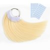 SOYZMYX Hair Color Rings 100% Human Hair Color Sample Testing Color Samples 9 inch Light Blonde Hair Color