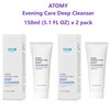 GASHINA STORY ATOMY Evening Care Deep Cleanser - 150ml x 2 pack, Facial Foam, Face Wash