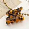 Enfudid 3Pcs Butterfly Hair Clip, Small Tortoise Barrettes Acrylic Hair Jaw Clips Clamp, Celluloid Leopard Print French Hair Claw Clips, Women Styling Hair Clamps for Thick/Thin