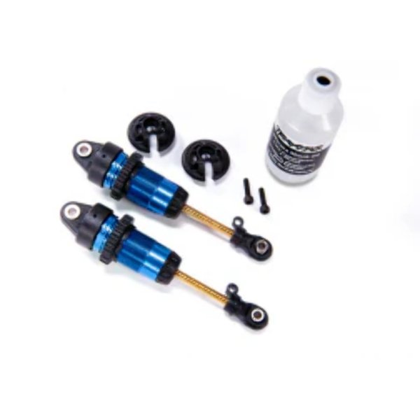 Traxxas TRA7461 Shocks, GTR Long Blue-Anodized, PTFE-Coated Bodies with TiN shafts (2)