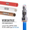 Straight Stop Valve, 6-Pack SUNGATOR Straight Water Shut Off Valve 1/2 x 3/8 Inch Compression, Toilet Water Valve, 1/4 Turn, No Lead Brass Push to Connect Plumbing Fitting, PEX Pipe, Copper, CPVC