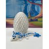 Generic 3D Printed Baby Dragon with Dragon Egg, 6"" Articulated White and Blue Cherry Blossom Baby Dragon, Home Decor Executive Desk Toys,Fidget Toys for Autism/ADHD BD004-WB, Small, BD004-BW