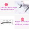 84/60 Pairs Lazy Quick Eyebrow Stickers 12 Styles Eyebrow Card Template Eyebrow Aids Guide Tattoos Makeup Tools Adjustable (84pcs)