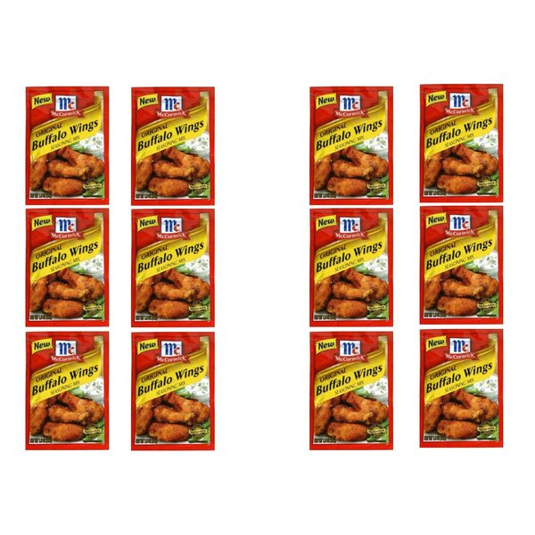 McCormick Original Buffalo Wings Seasoning Mix, (Pack - 12)
