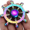 Rainbow Fidget Spinner Toys Metal 3 Pack Set, Small Handheld Finger Hand Spinners Fidgeting Toy for Kids Adults Spinning Top Focus Desk Toys Fingertip Gyro Party Favors Goody Bag Fillers Novelty Gift