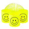 The Dreidel Company Smile Face Coil Spring, Bright Neon Yellow Happy Faces Magic Springy Toy for Kids, Party Favor, Birthday Parties, Carnival Prizes, Goody Bag Filler, 1.4" (35MM) (12-Pack)