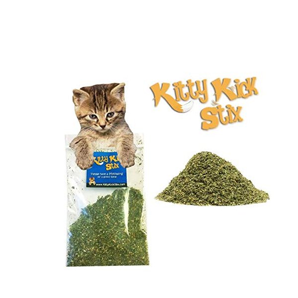 Kitty Kick Stix Premium Catnip Bulk Leaf & Flower (8OZ) - 100% Natural