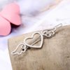 YienDoo Lover Heart Hairpin Barrette Hoop Heart Hair Clip Headpieces Silver Minimalist Bobby Pin Love Heart Hair Barrette Head Clip Ponytail Holder Accessories for Women Girls