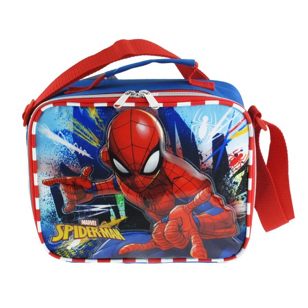 Spiderman Insulated Lunch Bag with Adjustable Shoulder Straps - Perfect Swing - A17324