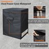 Chest Freezer Covers for Outside(32.5W×22.5D×33.5H)in,Compatible with midea 7.0 Cubic Feet Chest Freezer,Black Deep Freezer Covers Waterproof Top With Zipper to Open, Outdoor All-season Protection
