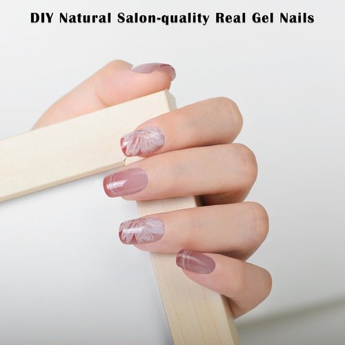 Semi Cured Gel Nail Strips, Gel Nail Polish Stickers Works with Any Nail Lamps Salon-Quality Long Lasting UV Gel Wraps for Women (Mermaid Legend Q27)