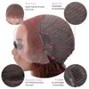 Reddish Brown Short Bob Lace Front Wigs Human Hair 13x4 Auburn Colored Brown Copper Red HD Transparent Glueless Straight Lace Frontal Wigs Brazalian Virgin Human Hair Pre plucked with Babe Hair 14 Inc