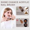 Shine Chance Acrylic Nail Brush Size 12, 100% Real Kolinsky Art Nail Brush for Acrylic Powder Application, Handmade Women Manicure Nail Extension Tool for Professional DIY Home Salon and Beginners