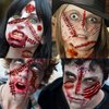 VANTATY 215+ PCS 30 Sheets 3D Fake Scars Tattoo Temporary Halloween Makeup Kit, Fake Stitches Tattoos Cut Scary Face Wound Blood Chucky Scars Tatoos For Kids Women Men Boys Girls Zombie Sticker