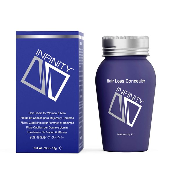 Infinity Hair Fiber - Hair Loss Concealer - Hair Thickening Fiber for Men & Women – Grey,15g