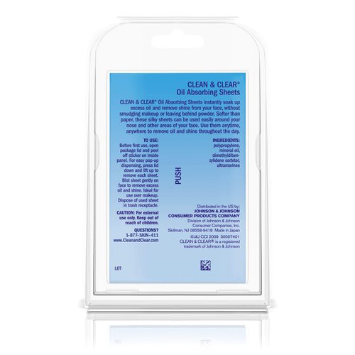 Clean & Clear Oil Absorbing Sheets, 50 Count