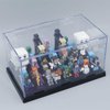 Minifigure Display Case for Action Figures Blocks, Dustproof Acrylic Display Box Storage with 3 Movable Steps for Collection Models Minifigures, Bricks Blocks Toys(1 Pack)