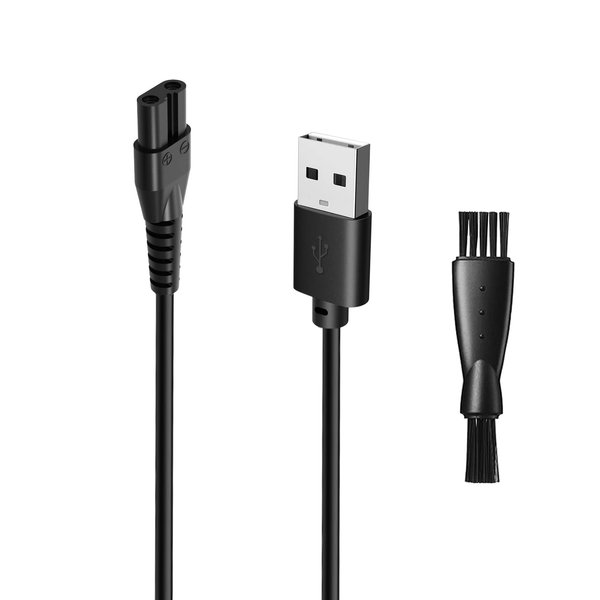wotdmu Charger Cord for OLOV Electric Trimmer, Fit for OLOV Electric Groin Hair Trimmer, USB Charger Cord Compatible with OLOV Electric Body Hair Trimmer for Men, YP-7032, with 1 Cleaning Brush