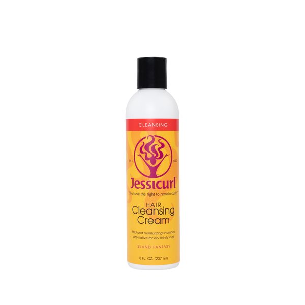 Jessicurl, Hair Cleansing Cream, Island Fantasy, 8 Fl oz. Moisturizing Shampoo for Curly Hair, Sulfate Free Shampoo for Dry Hair