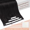 Sunny Hair Tape in Hair Extensions Human Hair Black Tape in Extensions Jet Black Tape ins Human Hair Extensions Real Hair Extensions Tape in Black Hair Extensions 10pcs 18inch