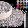 8000PCS 3mm Resin Rhinestones Bulk for Crafting (Clear), Flatback Bedazzling Crystals for Crafts DIY Nail Decoration, Gems Charms for Tumbler Shoes Clothing Fabric with Pickup Pen and Tweezers