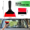 Augeny Car Window Tint Kit, Professional Vinyl Wrap Kit with Felt Squeegee, Universal Auto Window Film Installation Application Wallpaper Smoothing Tool for Car Glass, Home (Red)