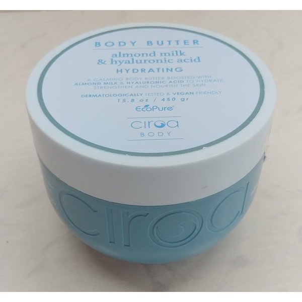 Ciroa, ALMOND MILK & HYALURONIC ACID, BODY BUTTER, 15.8 oz (450gr) Hydrating, (Pack of One)
