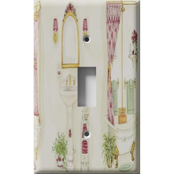 SnazzySwitch Pedestal Sink Bathroom Decorative Light Switch Cover - Single Toggle Wall Plate