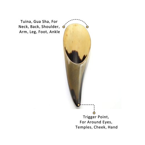 Jovivi Gua Sha Scraping Massage Tool,100% Hand Made Buffalo Horn GuaSha Board Acupuncture Massage Tools Chinese Scraper Tools Set, Pack of 2