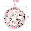 51 Pcs Holy Cow I'm 1/2 Birthday Party Supplies Moo Moo Half Way To 1st Tablecloth Paper Plates Napkins Forks Dinnerware for Farm Animals Cow Girls Baby Shower Half Birthday Party Supplies Decorations