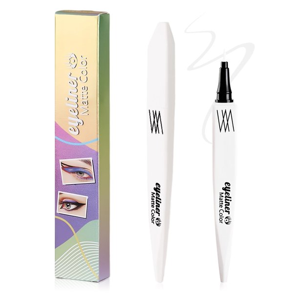 White Liquid Eyeliner Pen,Colored Waterline Eye Liner Waterproof Smudgeproof,High-Pigmented Long-Lasting Eyeliner,Smooth Ultra Fine Easy to Color Eye Liner Makeup Delineador De Ojos Contra El Aguas-08