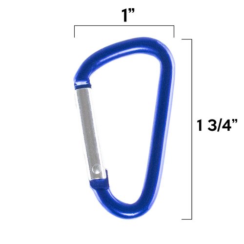 Craft County Colorful 40mm D Shaped Spring Loaded Snap Hook Aluminum Gate 1.5 Inch