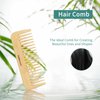 DEBETOOL Bamboo Hair Brush Set - Natural Bamboo Paddle Detangling Hairbrush and Comb Set, Suit for Thick/Thin -Gift for Women Men and Kids