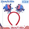 4th of July Headband Independence Day Hair Bands Glittery Star Hair Hoop USA Flag Stars Design Patriotic Decorations Red White Blue Hair Accessories for Fourth of July Parades Party Favors 1PCS