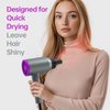 Blmxle Hair Blow Dryer, Travel Hair Dryer with Foldable Handle, Fast Lightweight Hair Dryer with Nozzle, Portable Hair Dryers & Accessories for Women Men, Grey