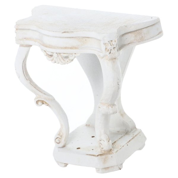Vaguelly Miniature Side Table Dollhouse End Table Tiny Bedside Table Mini House Resin Coffee Table Play House Furniture Models for Kids Pretend Play Toy Dollhouse Decor